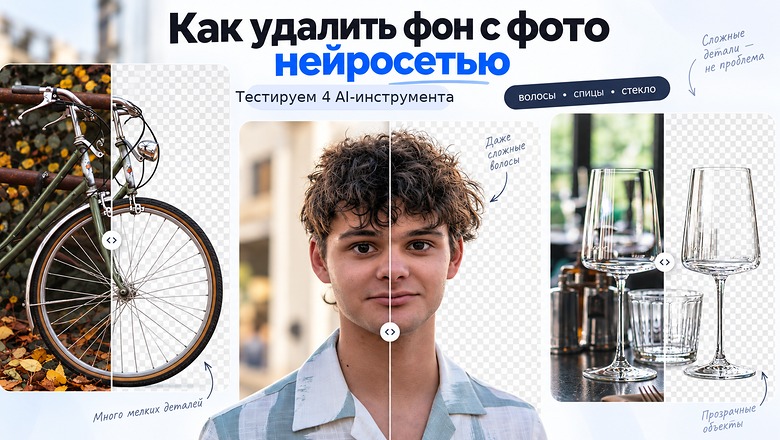 Как удалить фон с фото нейросетью: тестируем 4 AI‑инструмента на волосах, спицах и прозрачном стекле - 1
